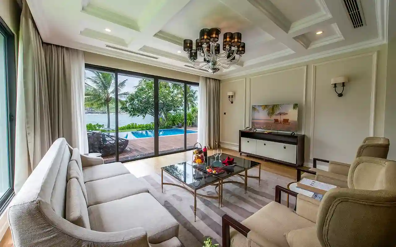 Villa 3 phòng ngủ Vinpearl Resort Nha Trang có tầm nhìn hướng ra biển